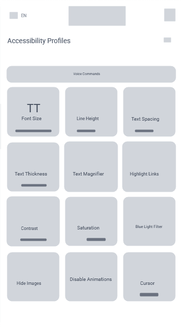 High-fidelity mockup of the Accessly widget